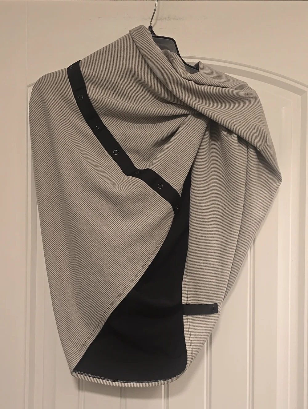Lululemon Vinyasa Scarf Black And Grey Convertible Scaef/ Shawl